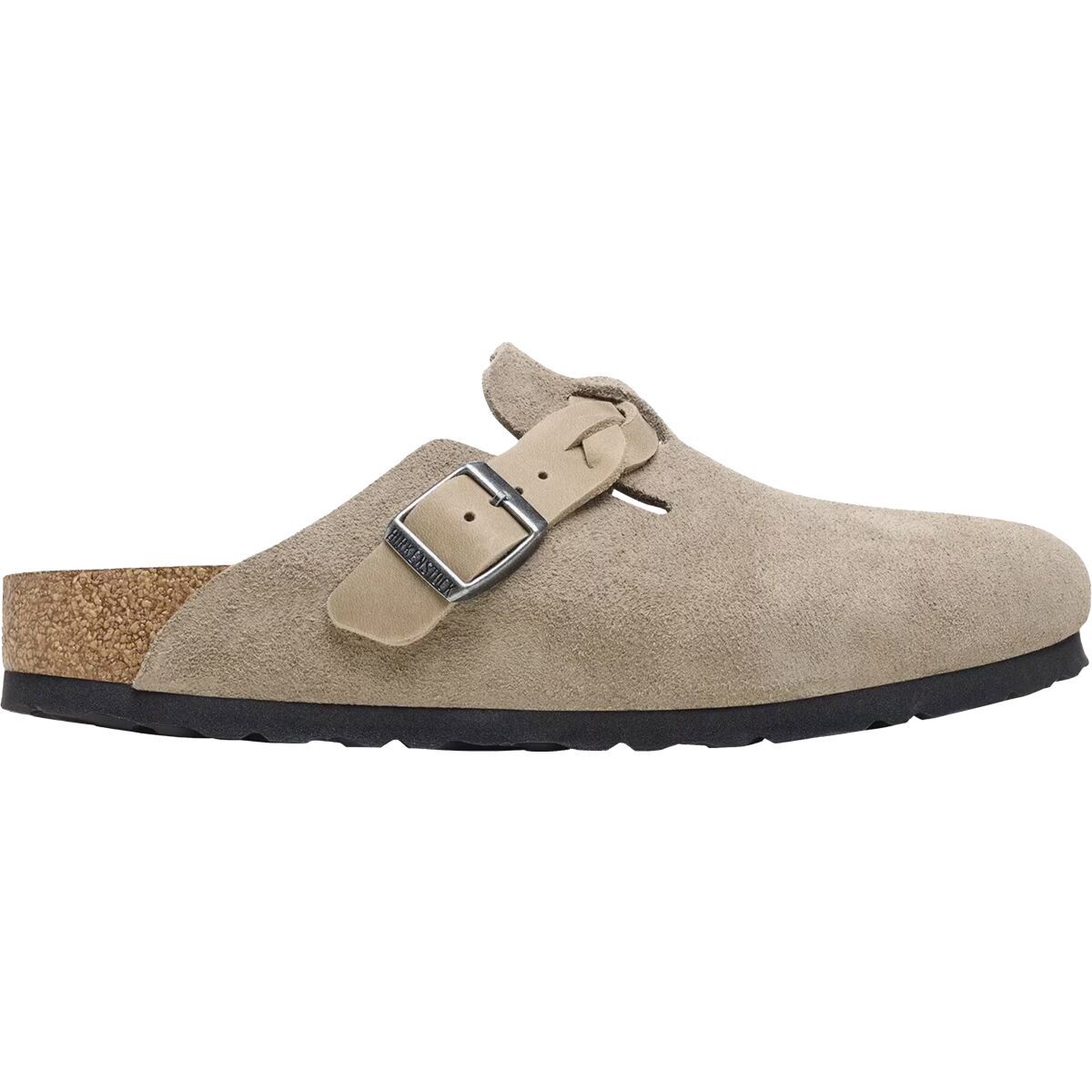 Birkenstock Boston Braid Suede Oiled Leather Narrow Clog - Women's Taupe Suede/Oiled Leather, 38.0