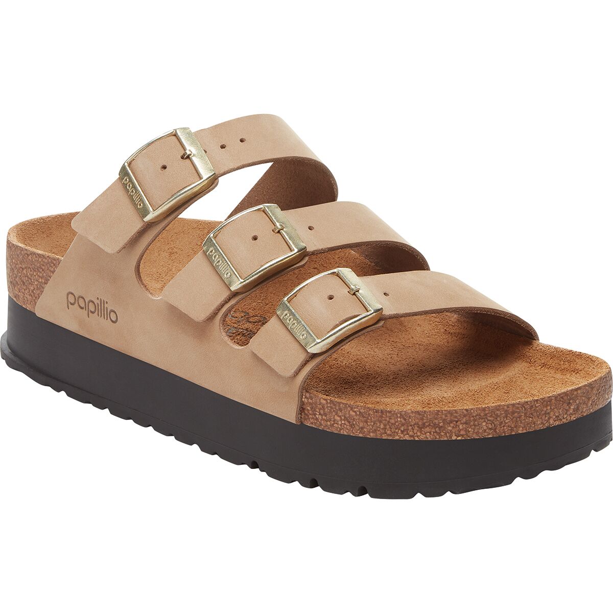 Image of Birkenstock Florida III Platform Narrow Sandal - Women's Sandcastle Nubuck, 38.0