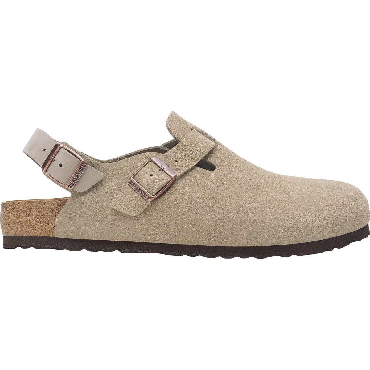 Image of Birkenstock Tokio Narrow Clog - Women's Taupe Suede, 39.0