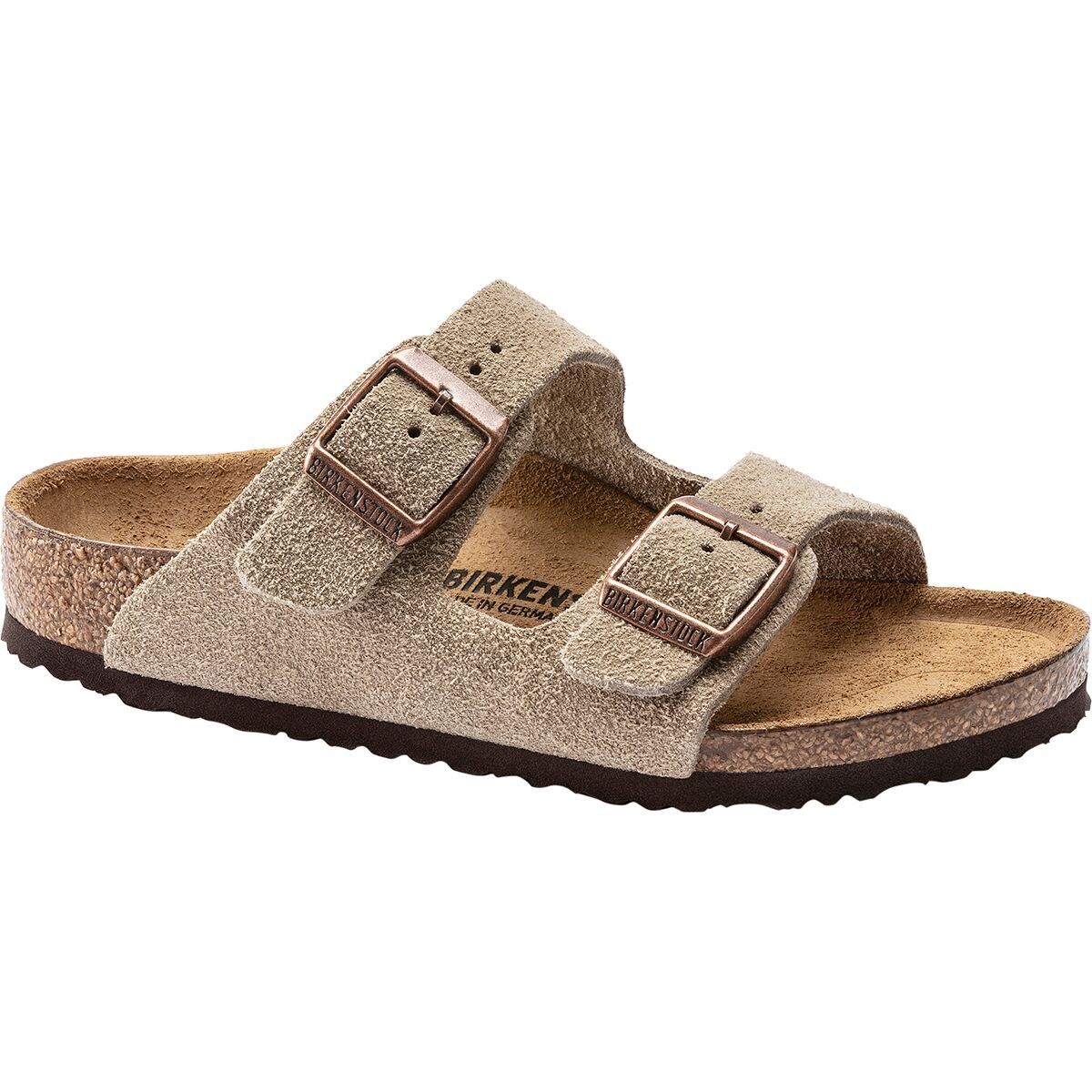 Image of Birkenstock Arizona Sandal - Kids' Taupe Suede, 33.0