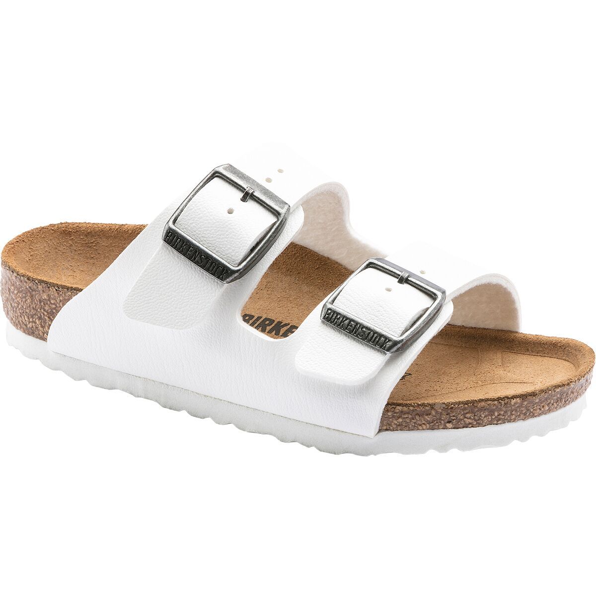 Image of Birkenstock Arizona Sandal - Kids' White Birko-Flor, 28.0