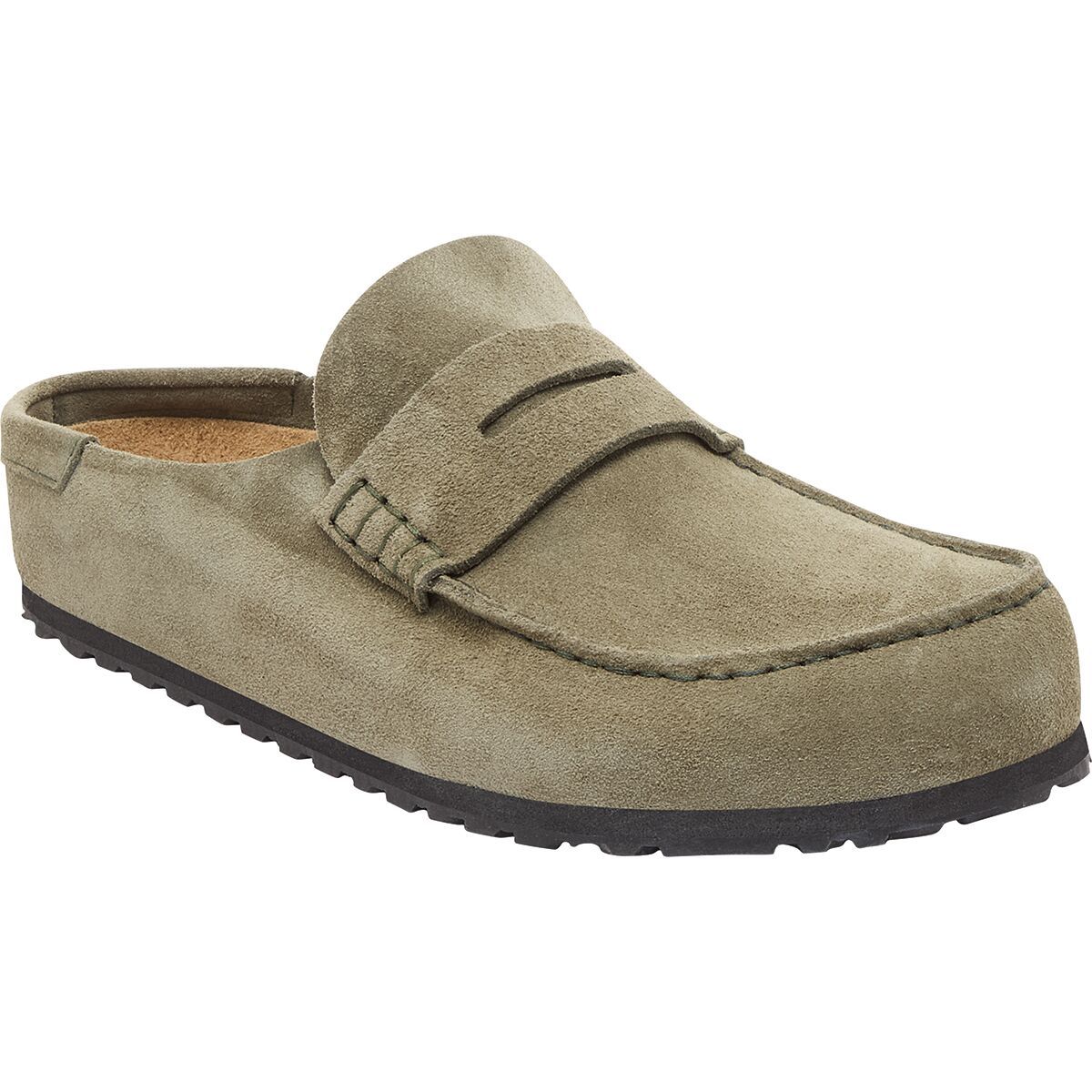 Image of Birkenstock Naples Wrapped Bold Grip Narrow Shoe - Women's Taupe Suede, 40.0