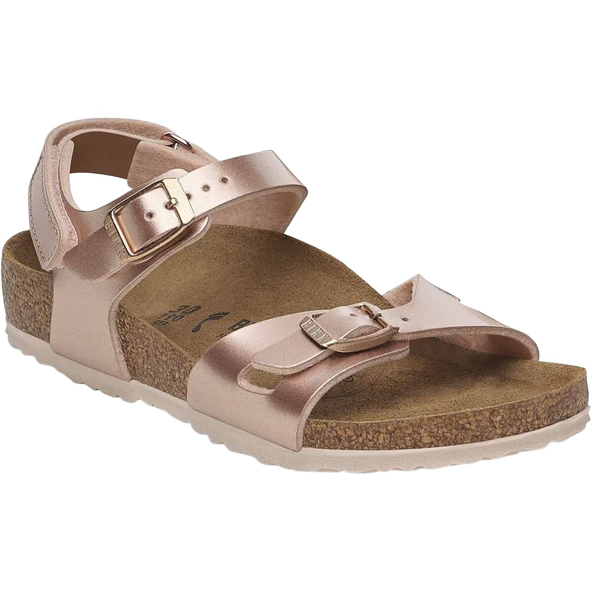 Birkenstock Birkenstock Rio Hook & Loop Sandal - Toddlers' Electric Metallic Copper Birko Flor, 25.0