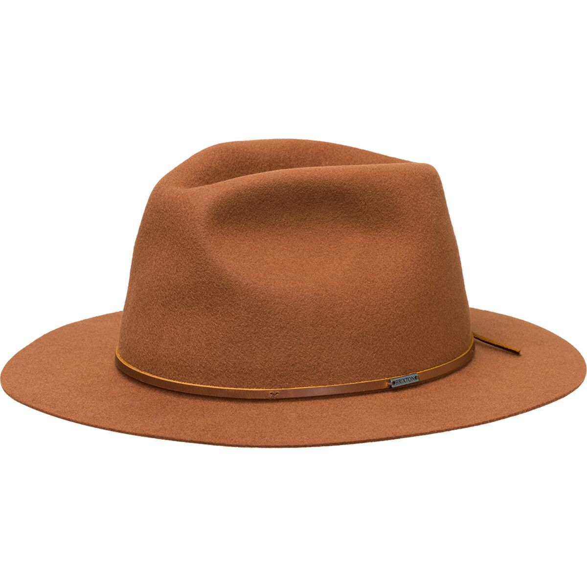 Brixton Wesley Packable Fedora Caramel, M