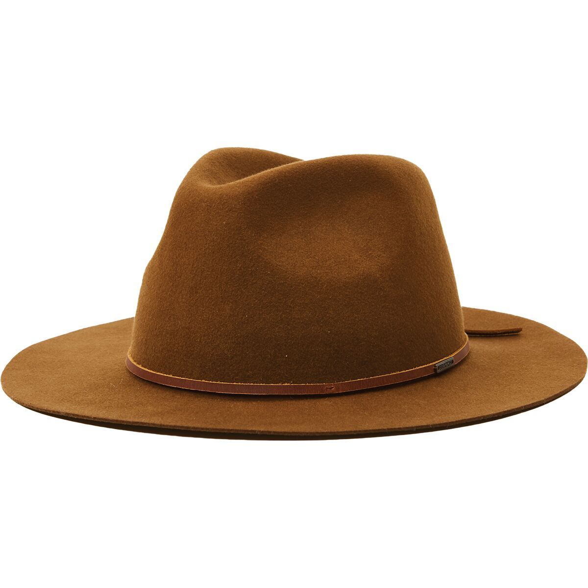Brixton Wesley Packable Fedora Coffee, XS
