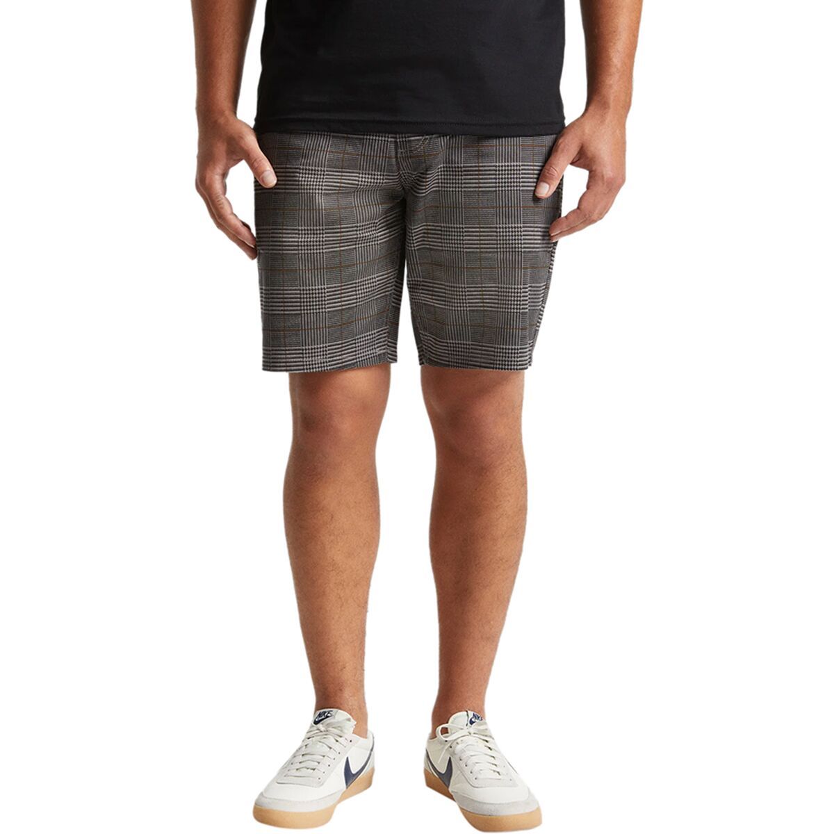 Brixton Choice Chino Short - Men's Grey/Black Plaid, 31
