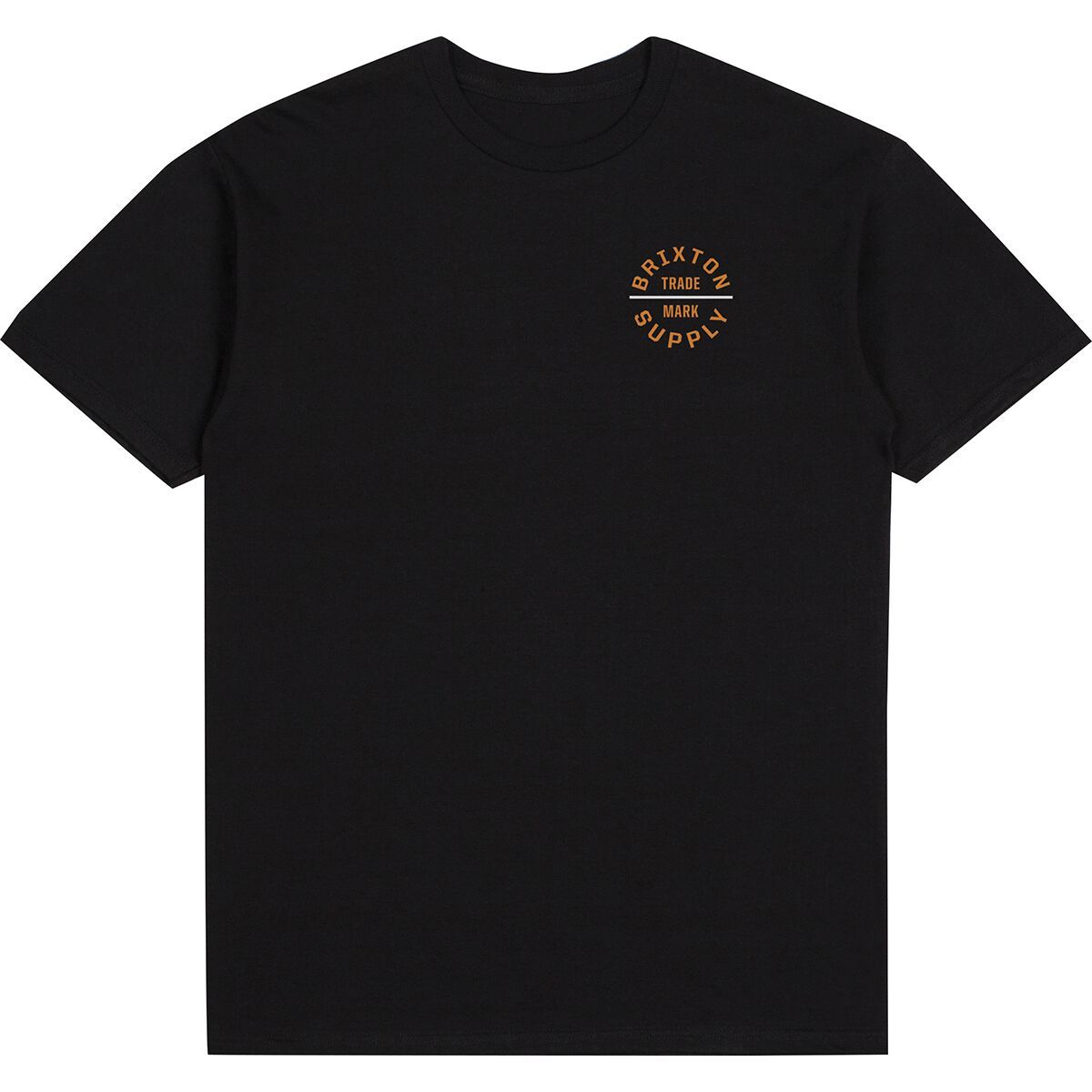 Brixton Oath V Standard T-Shirt - Men's Black/Burnt Orange/White, M