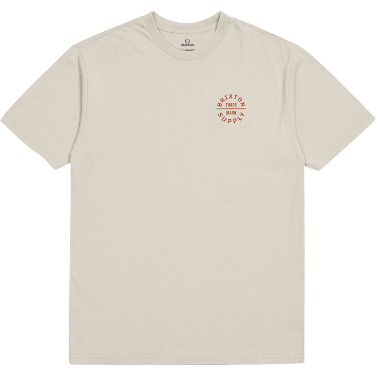 Brixton Oath V Standard T-Shirt - Men's Cream/3D, XL