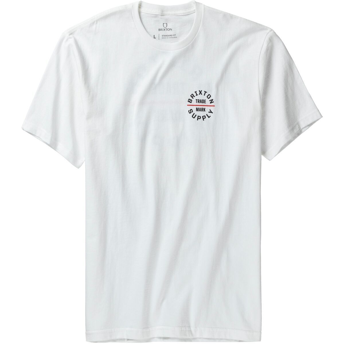 Brixton Oath V Standard T-Shirt - Men's White/Red, S