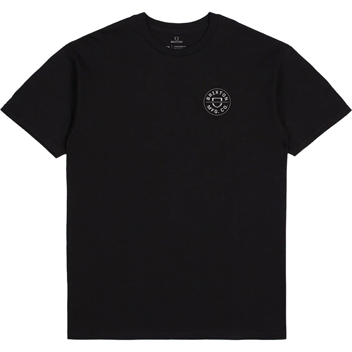 Brixton Crest II Short-Sleeve T-Shirt - Men's Black/Pebble, XXL