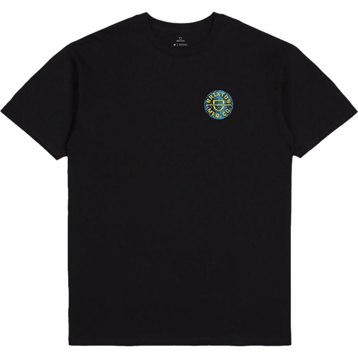 Brixton Crest II Short-Sleeve T-Shirt - Men's Black/Yellow, S