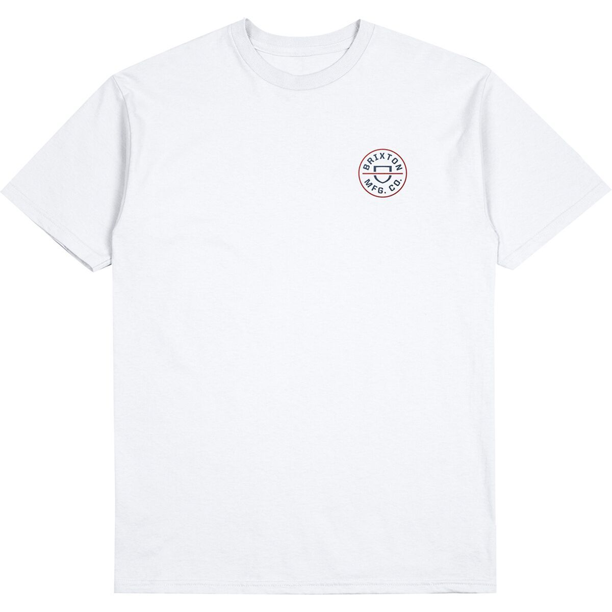 Brixton Crest II Short-Sleeve T-Shirt - Men's White/Joe Blue/Mars Red, L