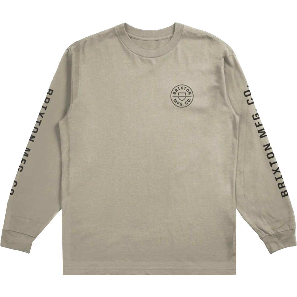 Brixton Crest Long-Sleeve T-Shirt - Men's Cream/Black, L