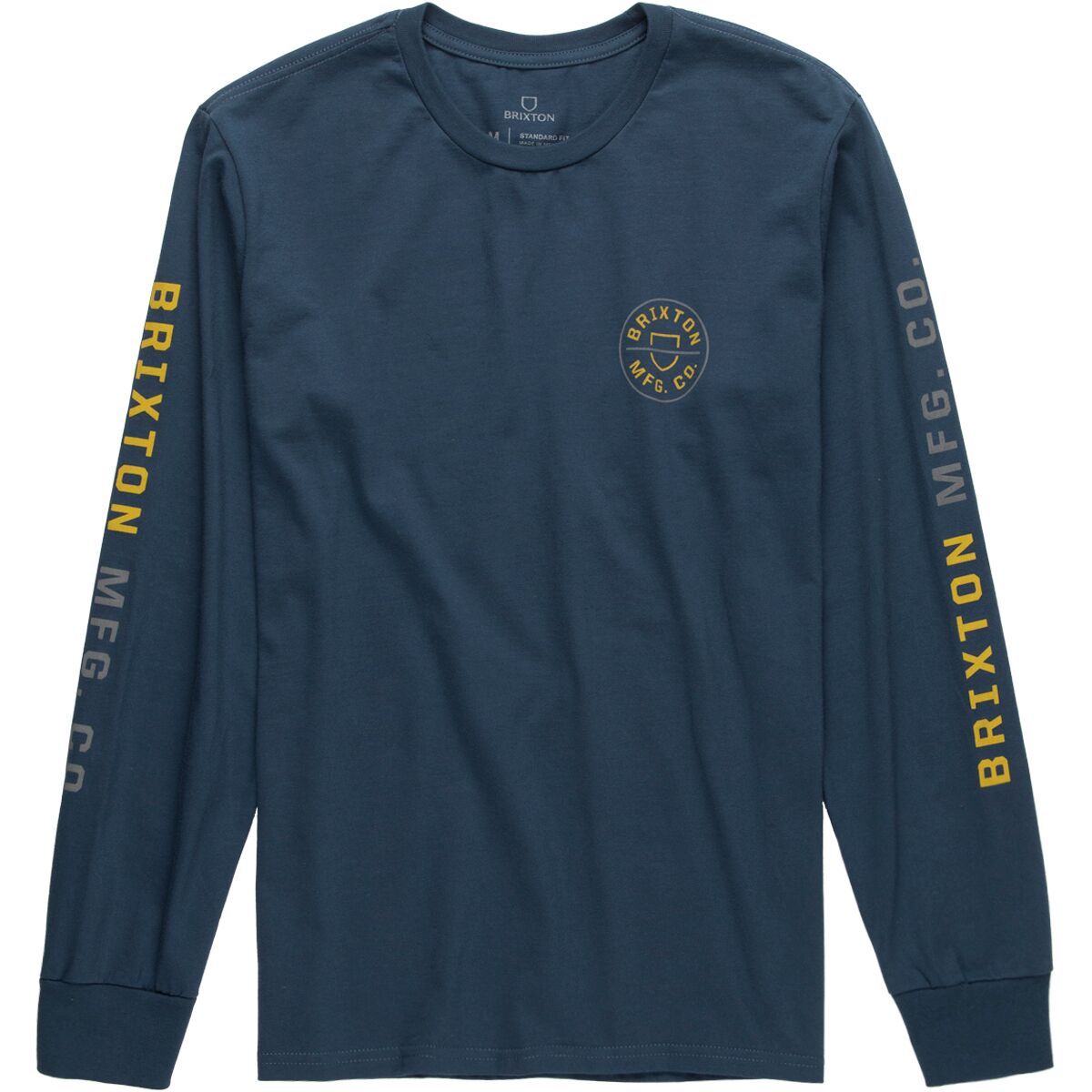 Brixton Crest Long-Sleeve T-Shirt - Men's Joe Blue, S