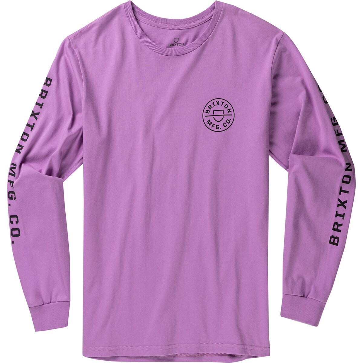 Brixton Crest Long-Sleeve T-Shirt - Men's Orchid, XL