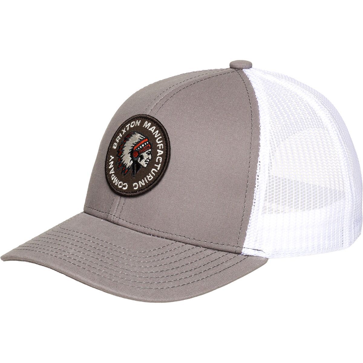 Brixton Rival Stamp X MP Mesh Cap Grey/White, One Size