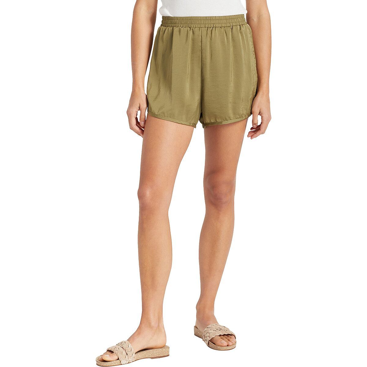 Brixton Flight Runner Short - Women's Military Olive, L