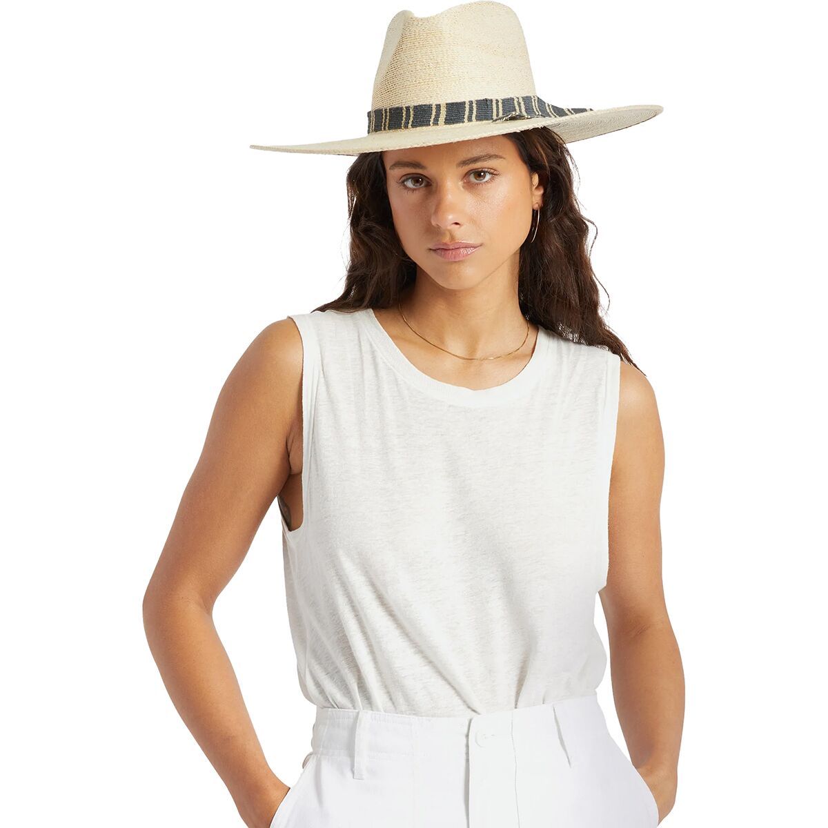 Brixton Leigh Straw Fedora - Women's Natural, S