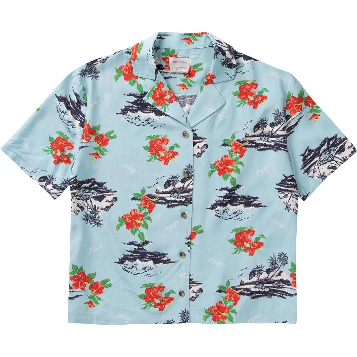 Image of Brixton Bunker Paradise Shirt - Women's Canal Blue, L