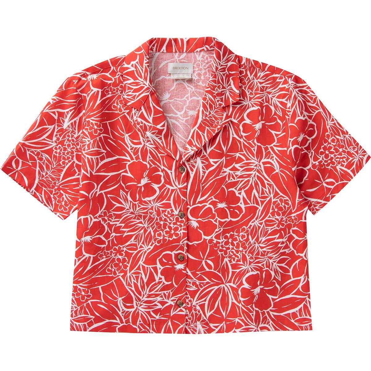 Brixton Indo Linen Shirt - Women's Aloha Red, S
