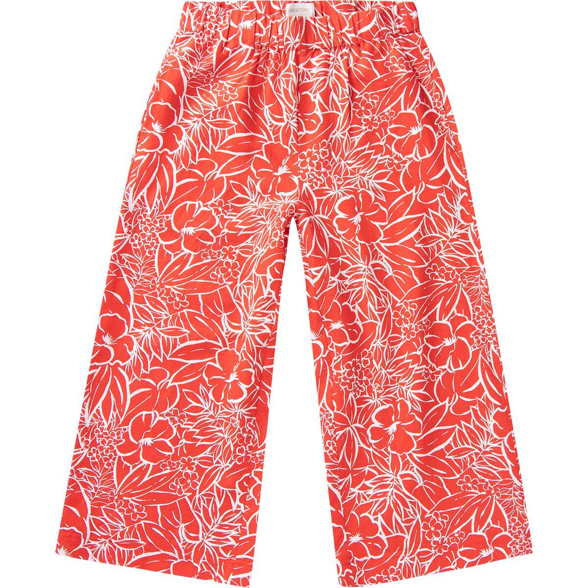 Brixton Indo Linen Wide Leg Pant - Women's Aloha Red, XS