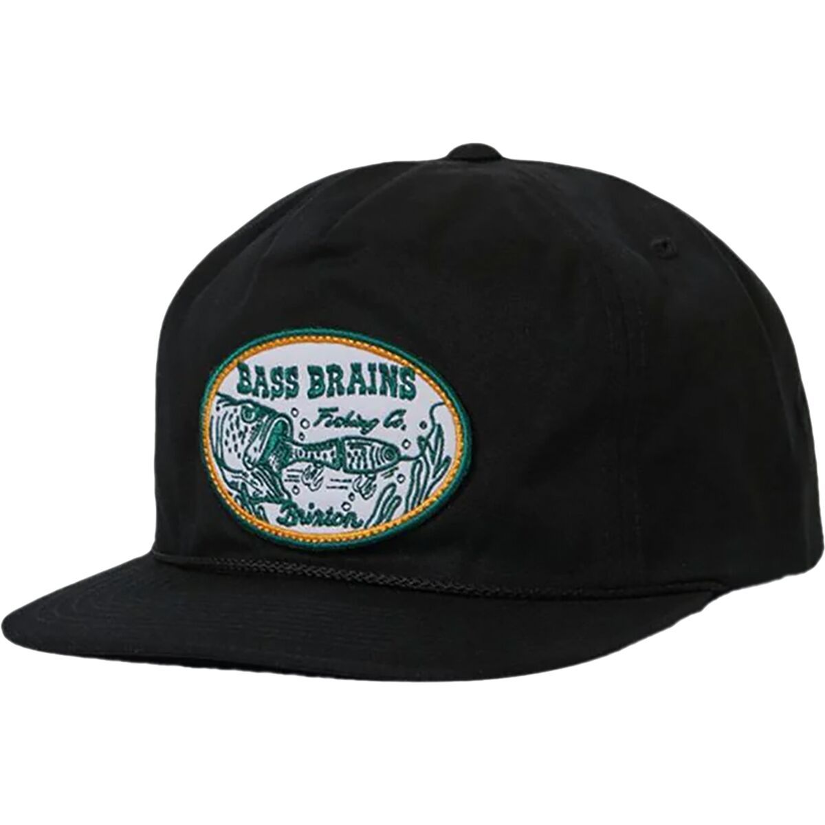 Brixton Bass Brains Swim HP Snapback Hat Black, One Size