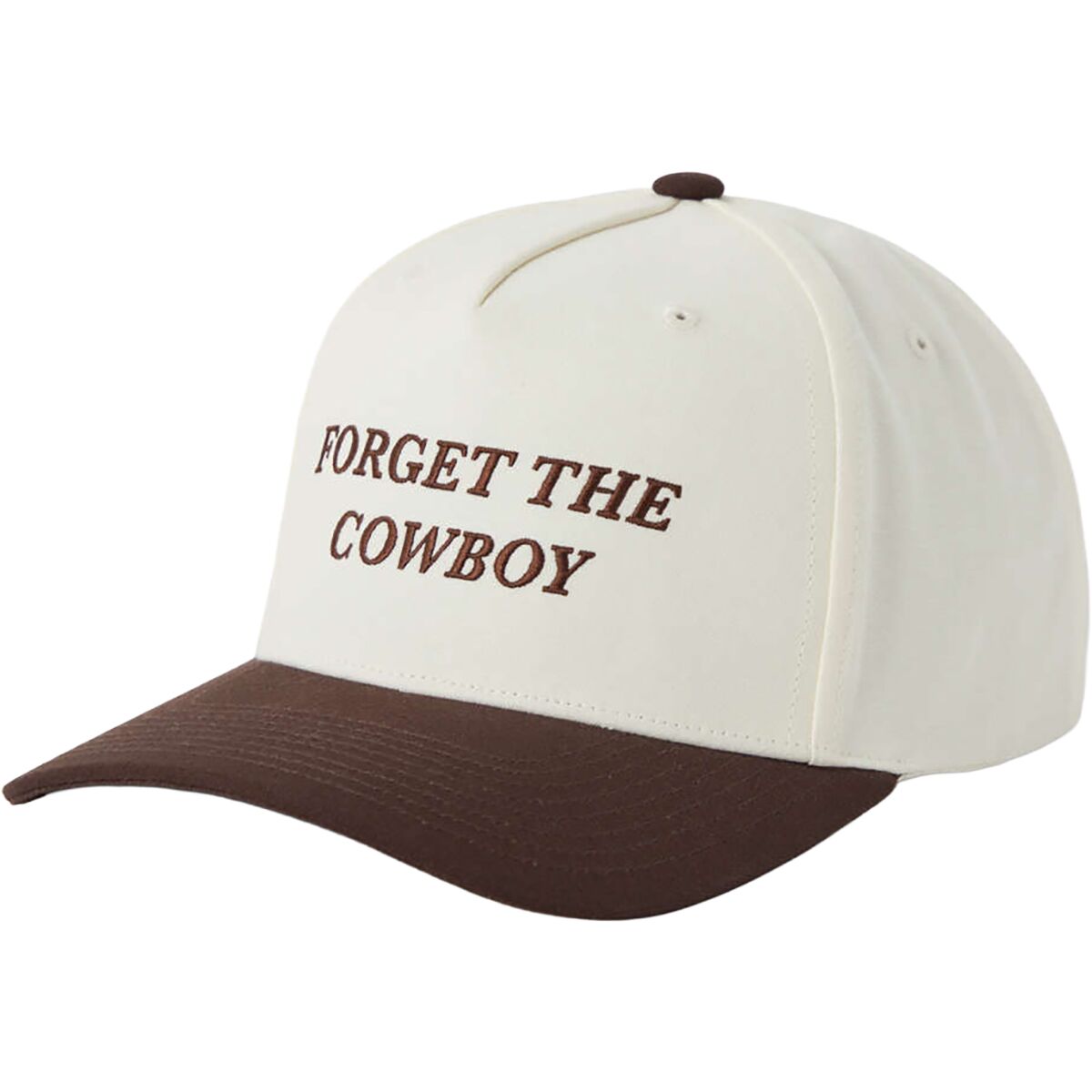 Image of Brixton Forget The Cowboy NP MP Snapback Hat Chocolate/Off White, One Size