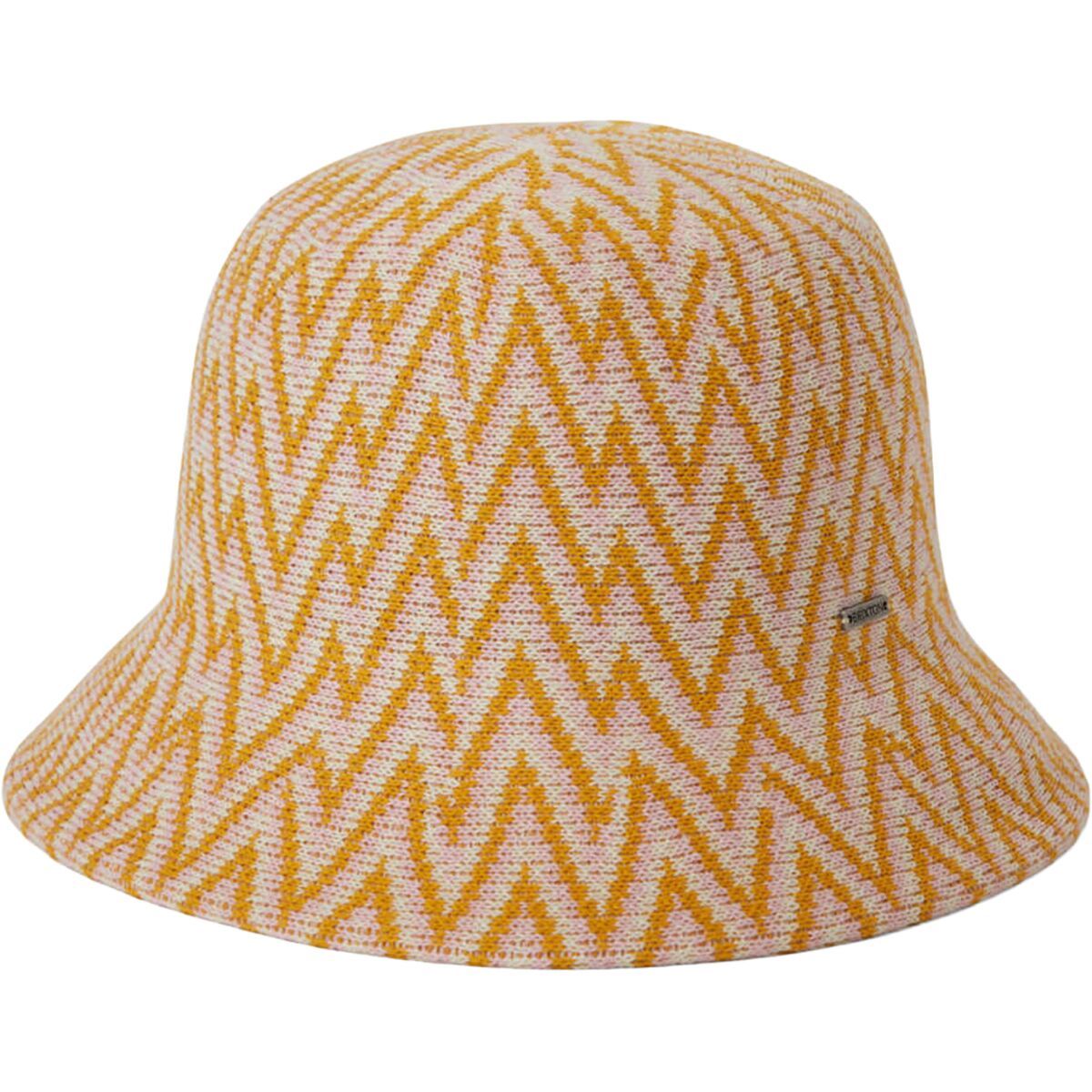 Image of Brixton Lisboa Knit Packable Bucket Hat Multi Color Zigzag, M/L