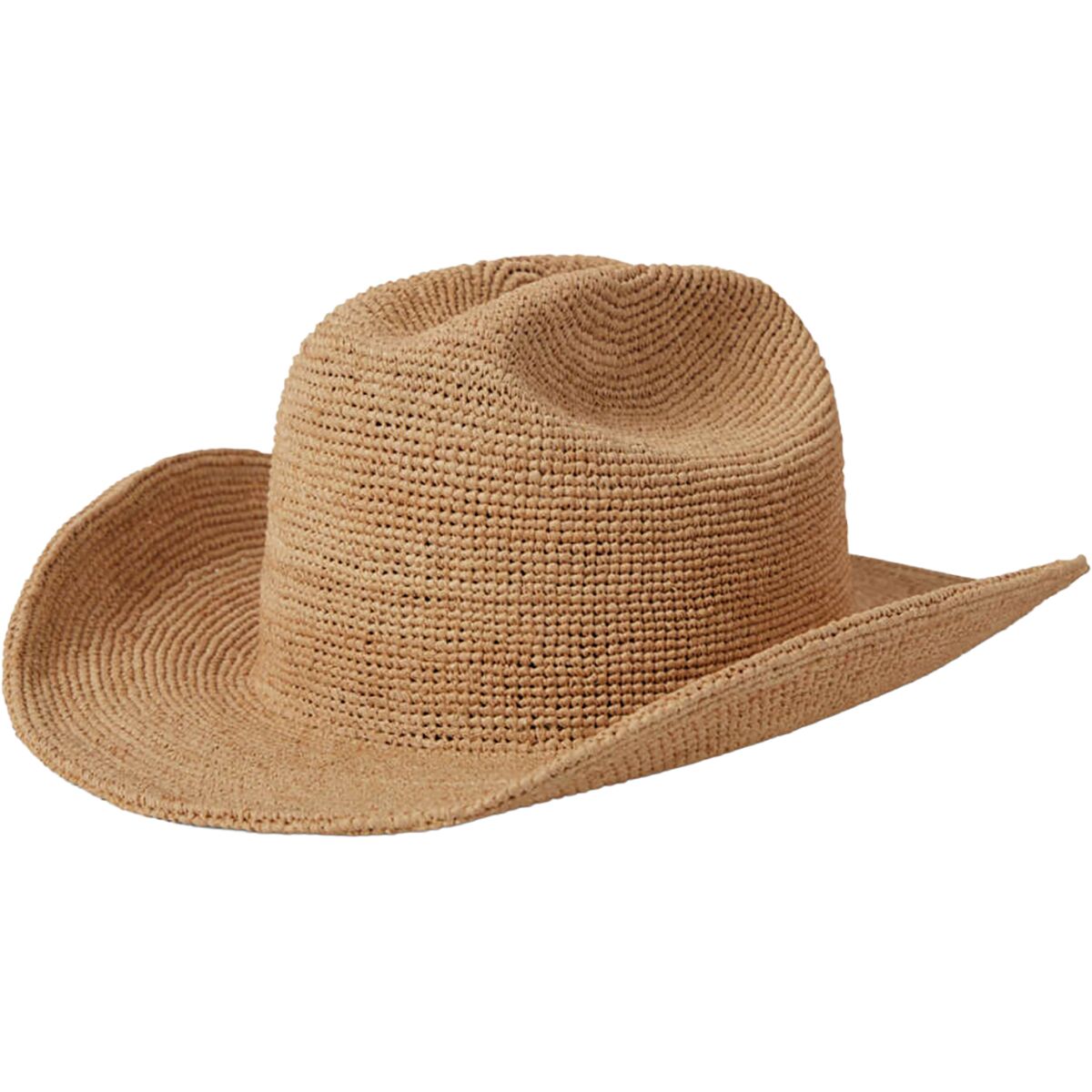 Image of Brixton Odessa Straw Packable Cowboy Hat Tan, M/L