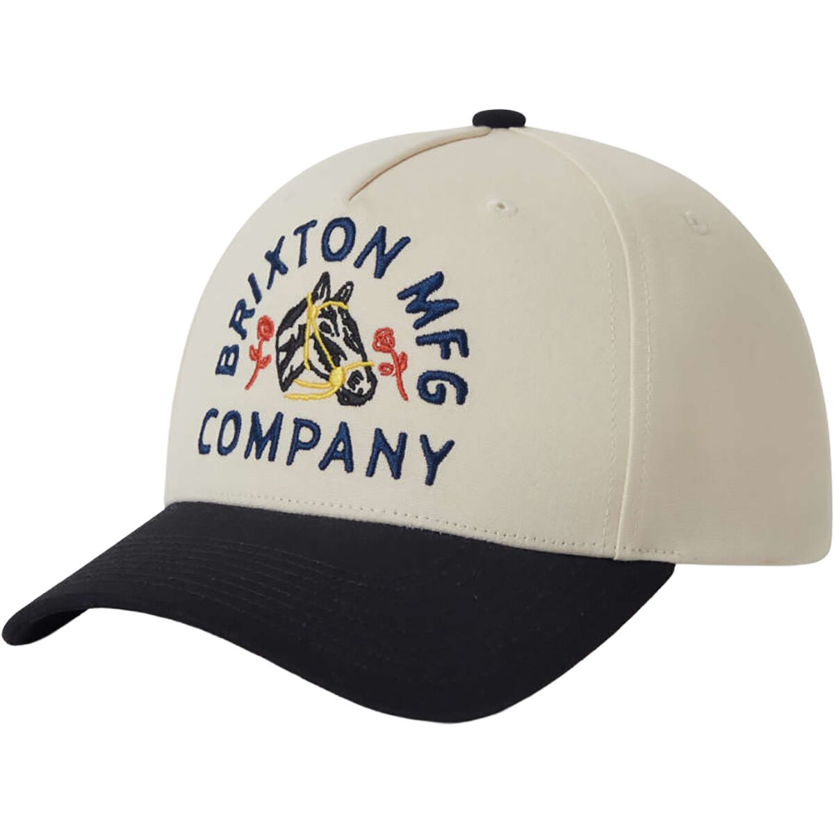 Image of Brixton Trophy Horse C Np Mp Snapback Hat Black/Off White, One Size
