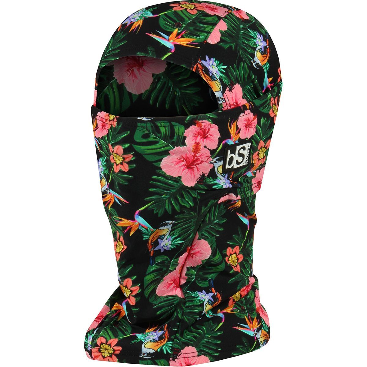 Image of BlackStrap Print Hood Balaclava Birds of Paradise, One Size