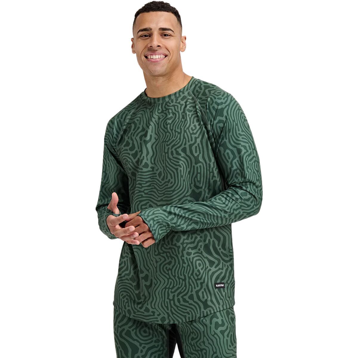 Image of BlackStrap Summit Crewneck Top - Men's Inprint Obsidian, L