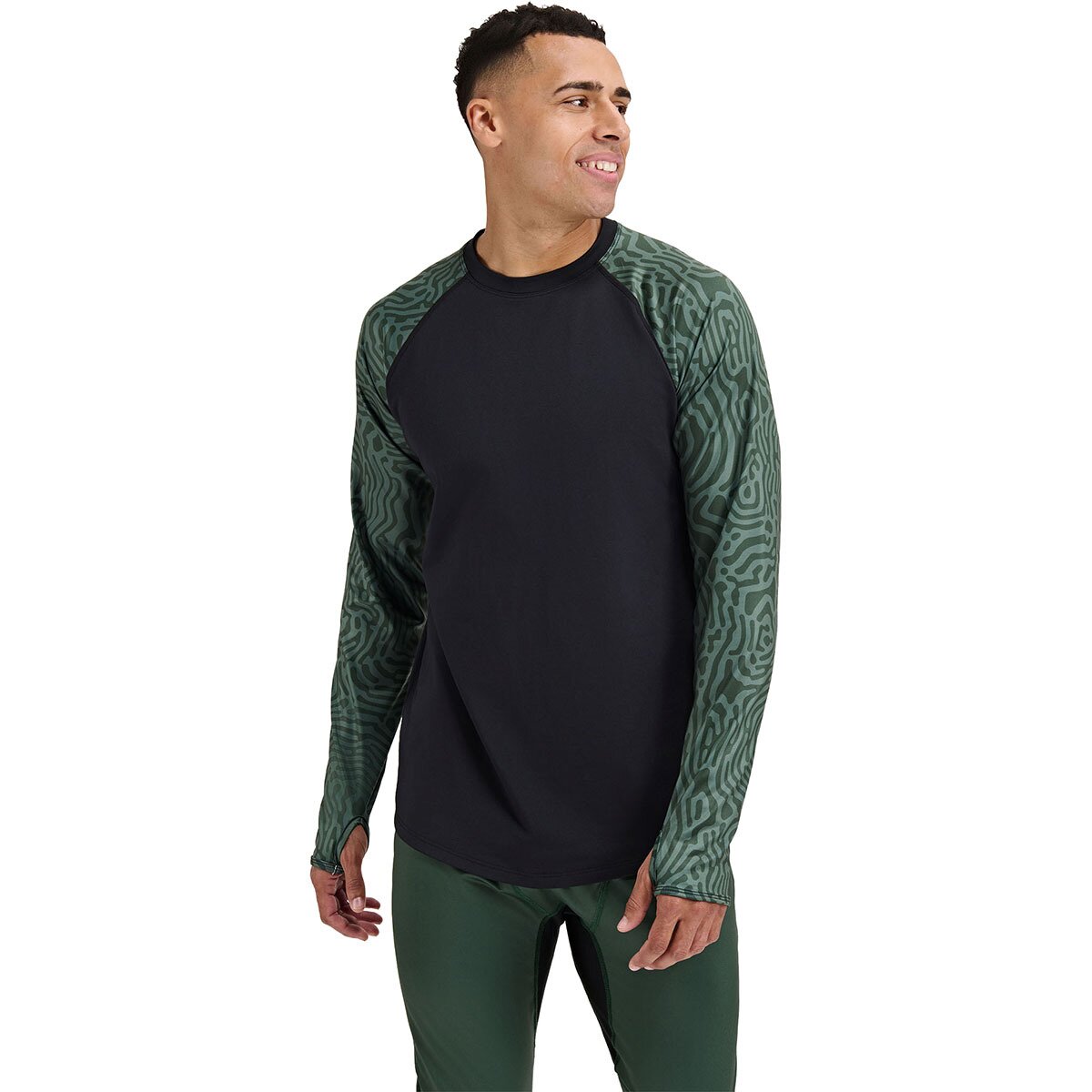 Image of BlackStrap Vista Crewneck Top - Men's Inprint Obsidian, XXL