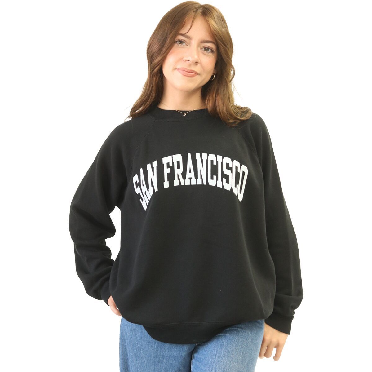 Image of Best Regards San Francisco Varsity Sweatshirt - Women's Black, XL