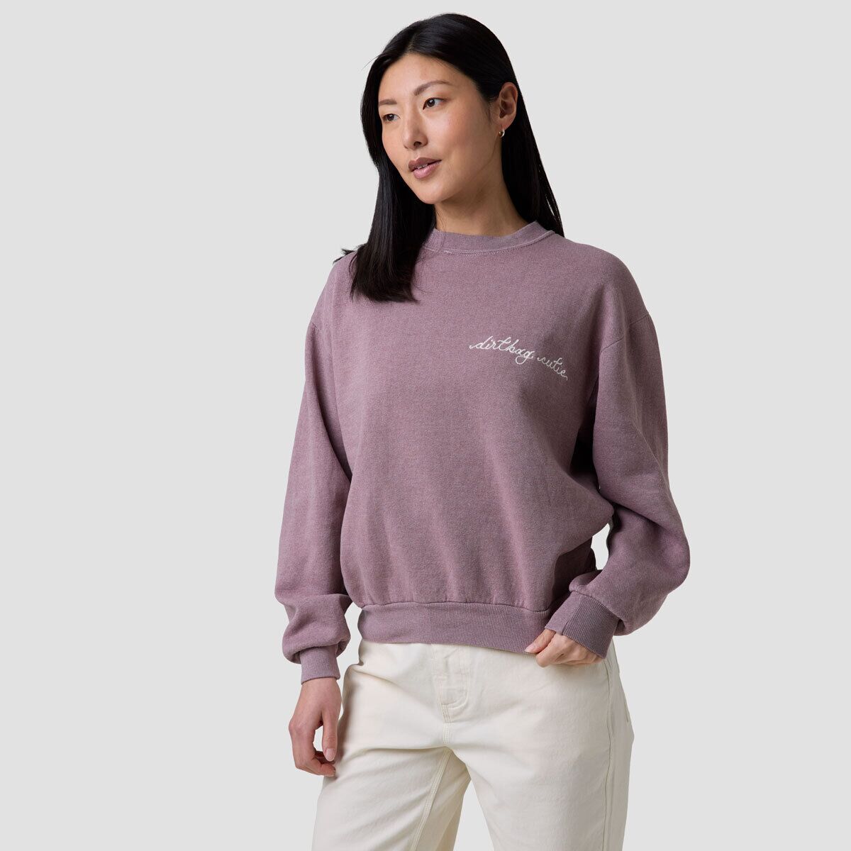 Image of Best Regards Dirtbag Cutie Chainstitch Sweatshirt - Women's Rosewood, M/L