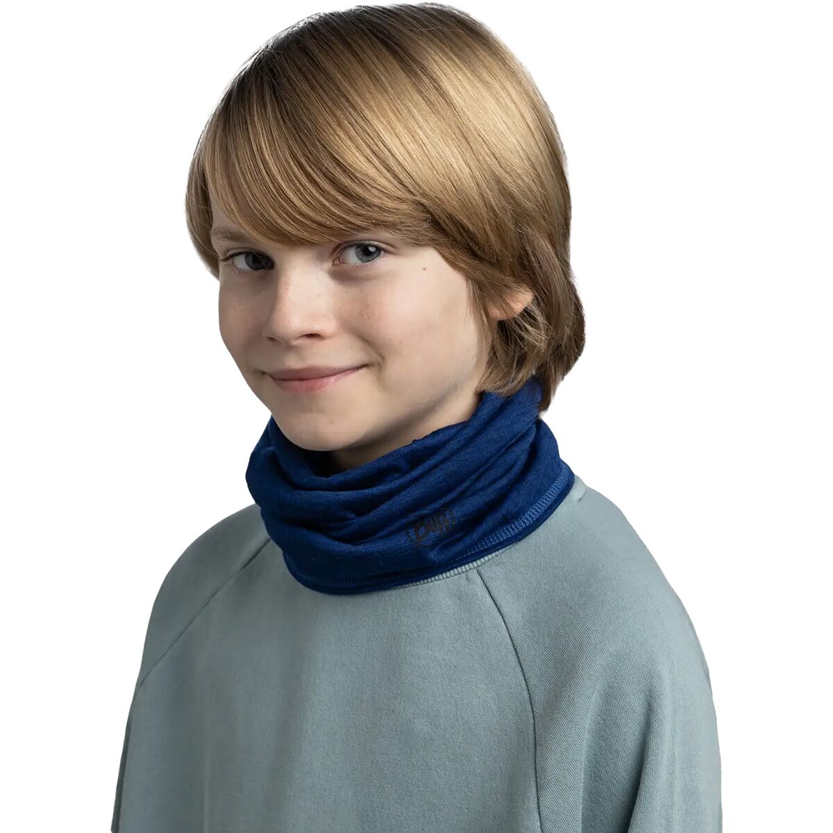 Buff Buff Junior Lightweight Merino Wool Buff - Kids' Solid Cobalt, One Size