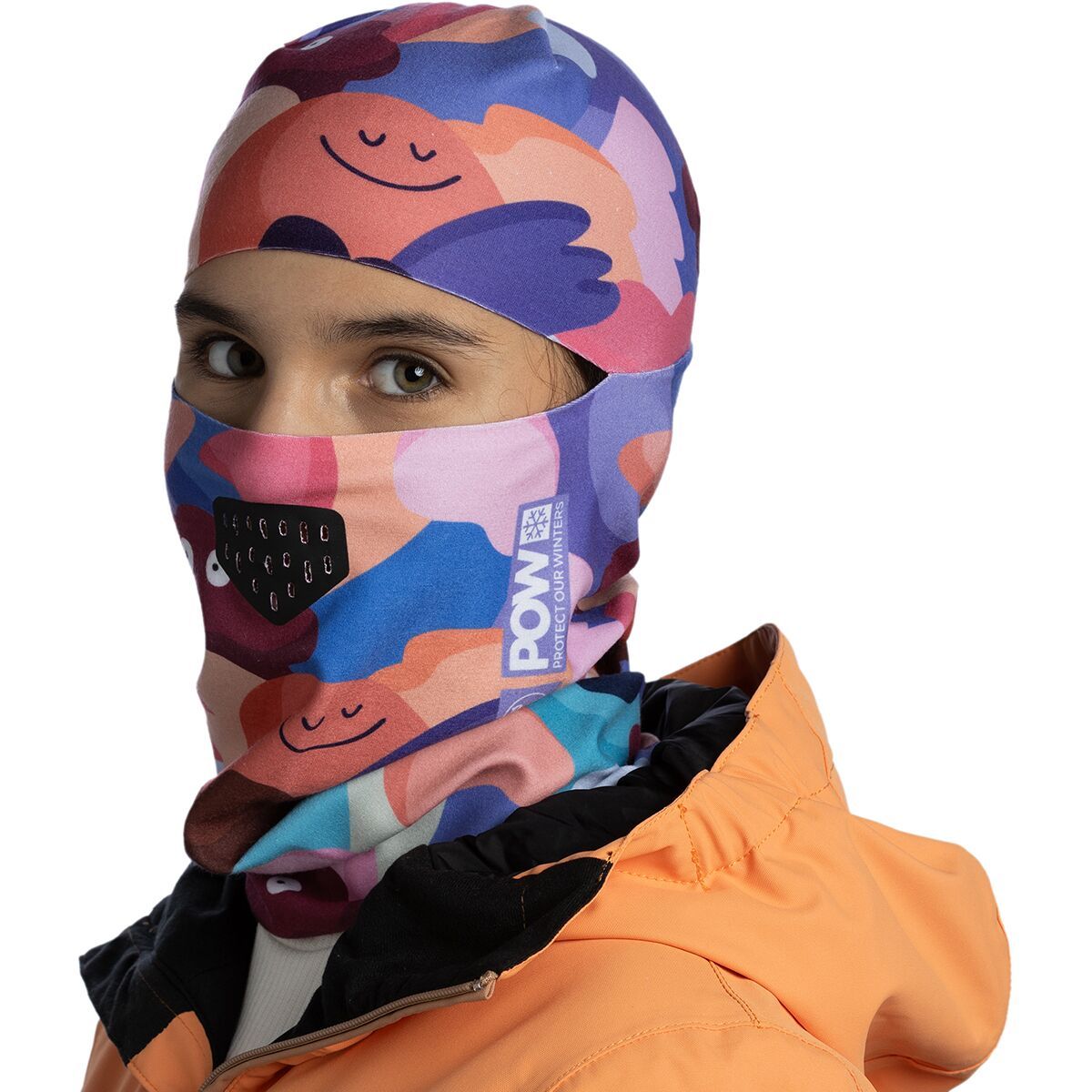 Image of Buff ThermonNet Hinged Balaclava - Kids' Pow Afy Multi, One Size