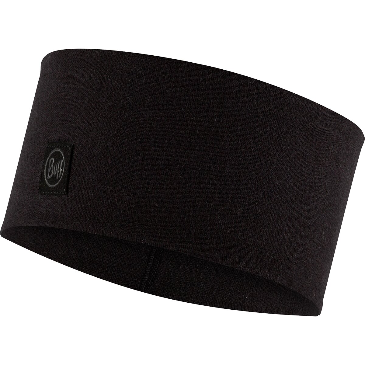 Image of Buff Merino Wide Headband Solid Black, One Size