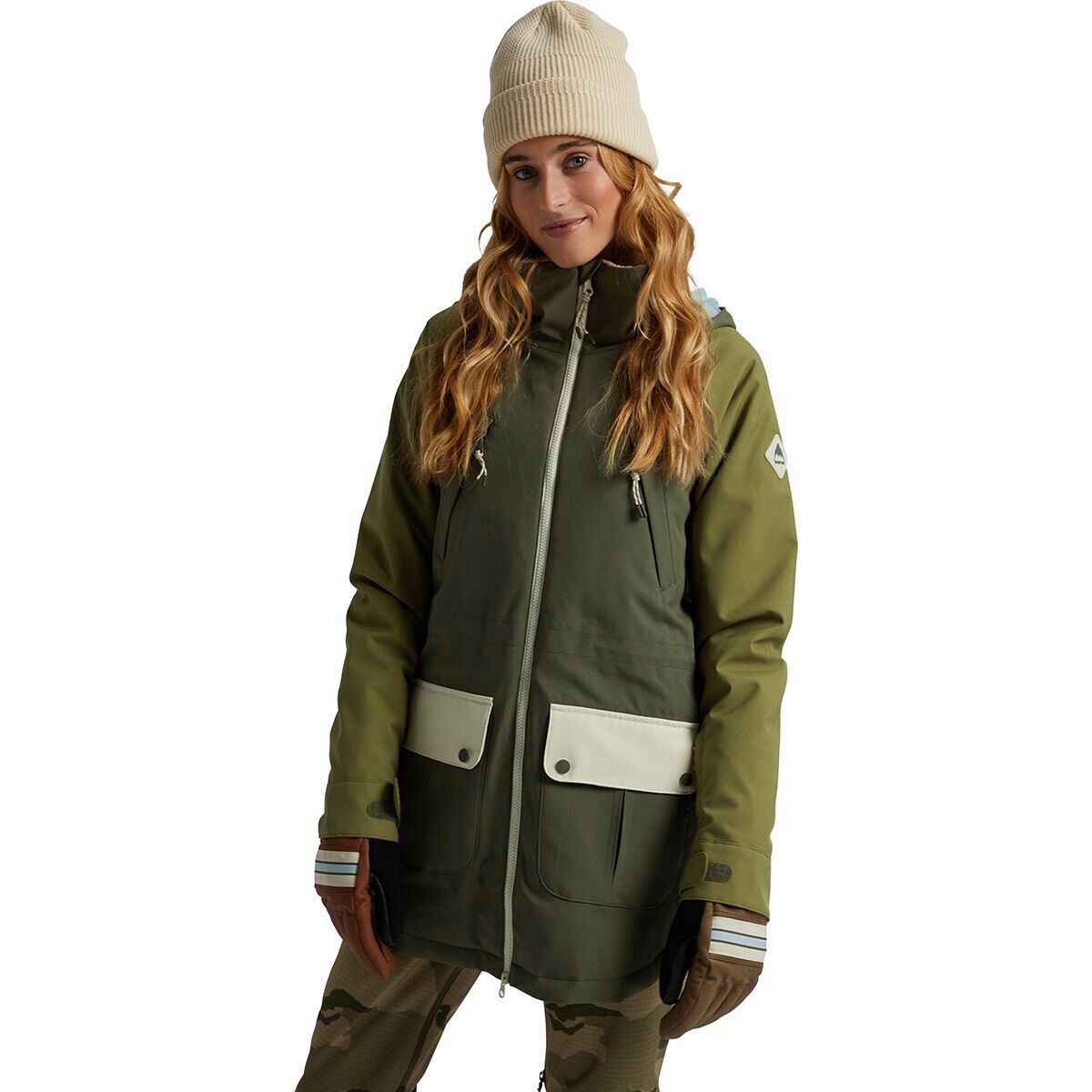 Burton Prowess Jacket - Women's Keef/Martini Olive/Creme Brulee, XXL