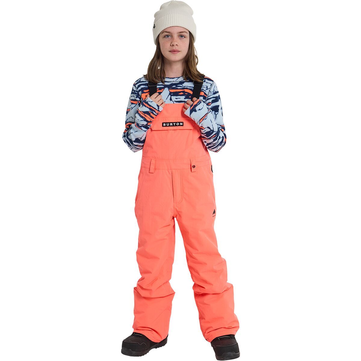 Burton Skylar Bib Pant - Girls' Tetra Orange, S