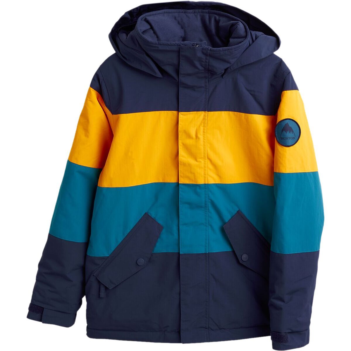 Burton Symbol Insulated Jacket - Boys' Dress Blue/Cadmium Yellow/Celestial Blue, XS