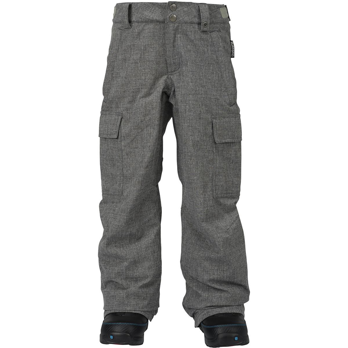 Burton Exile Cargo Insulated Pant - Boys' Heather Iron Grey, L