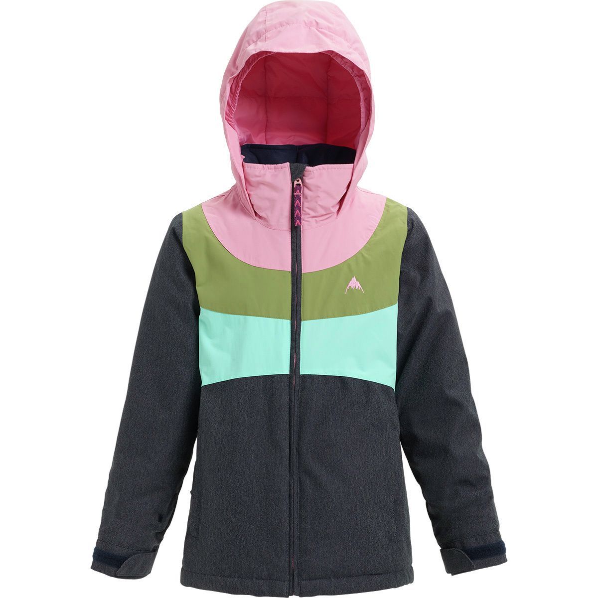 Burton Hart Jacket - Girls' Denim/Sea Pink/Mosstone/Aruba, XL