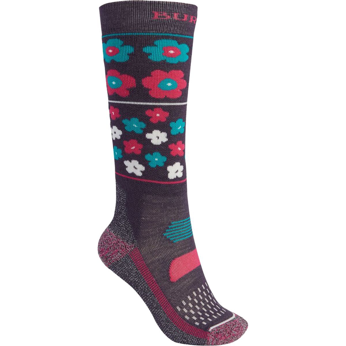 Burton Performance Midweight Sock - Kids' Flower Power, S/M