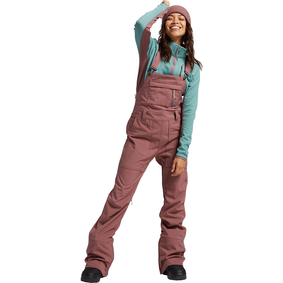 Burton Avalon Softshell Bib Pant - Women's Rose Brown2, S