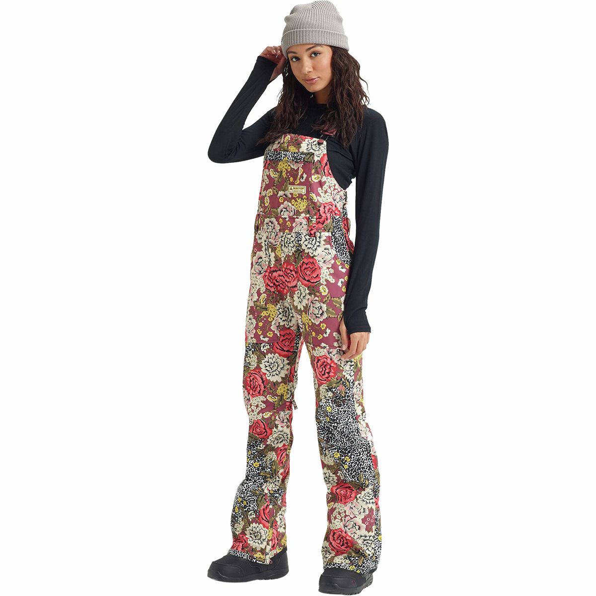 Burton avalon bib pant shop cheetah floral