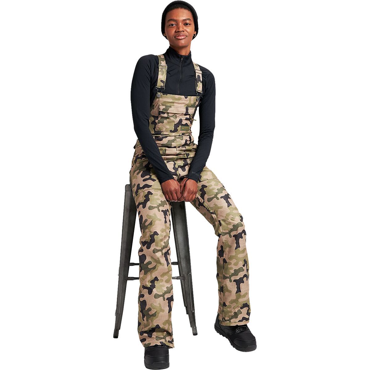 Burton Avalon Bib Pant - Women's Martini Olive Terra Camo, L/Reg