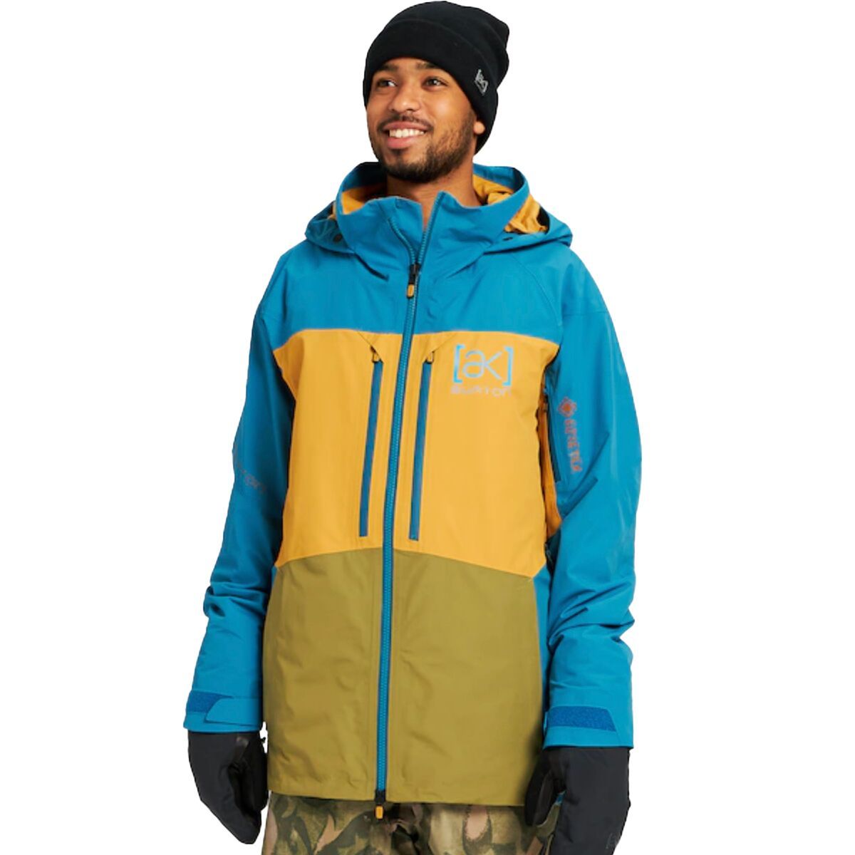 Burton AK GORE-TEX Swash Jacket - Men's Celestial Blue/Wood Thrush/Martini Olive, XXL
