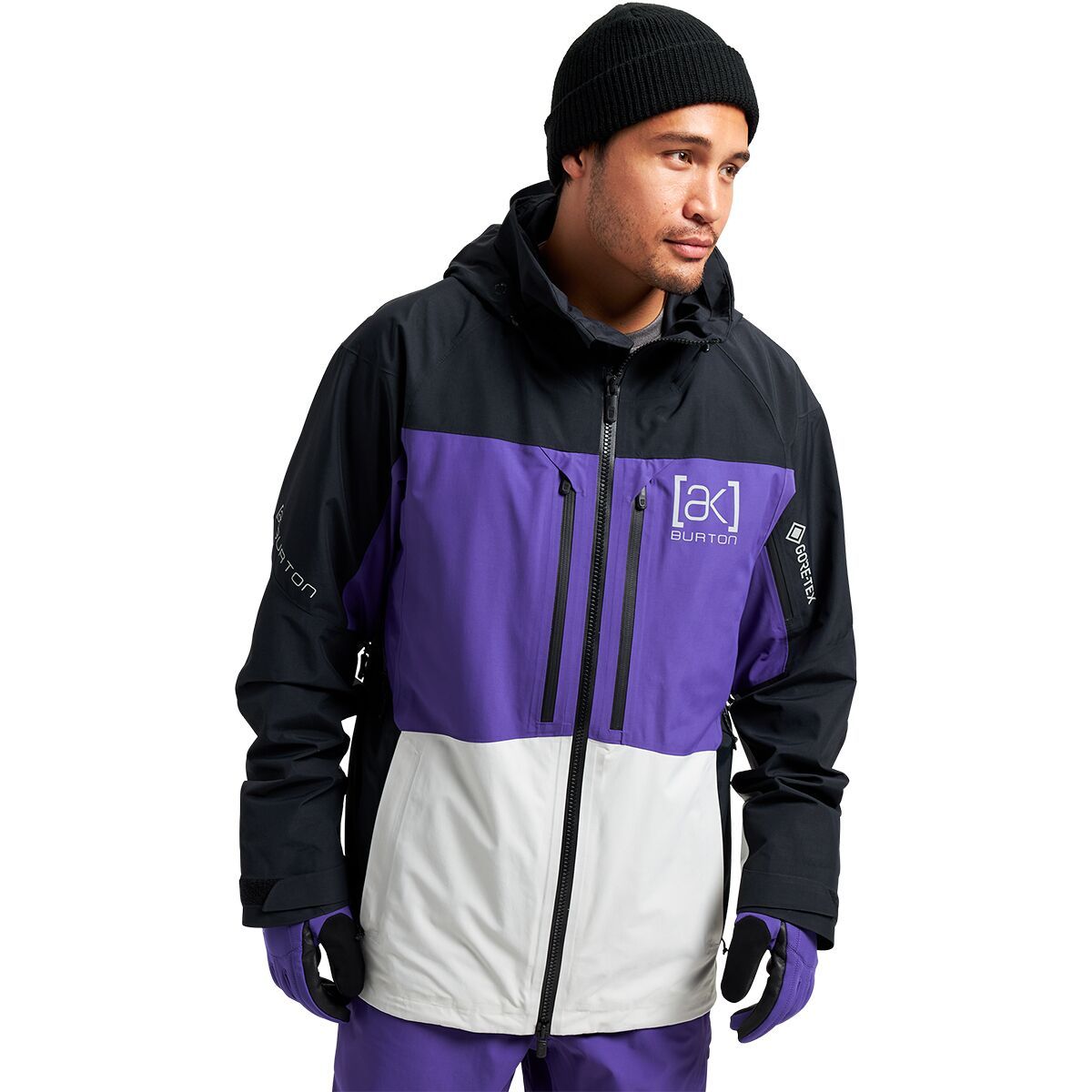 Burton AK GORE-TEX Swash Jacket - Men's True Black/Prism Violet/Lunar Gray, XXS