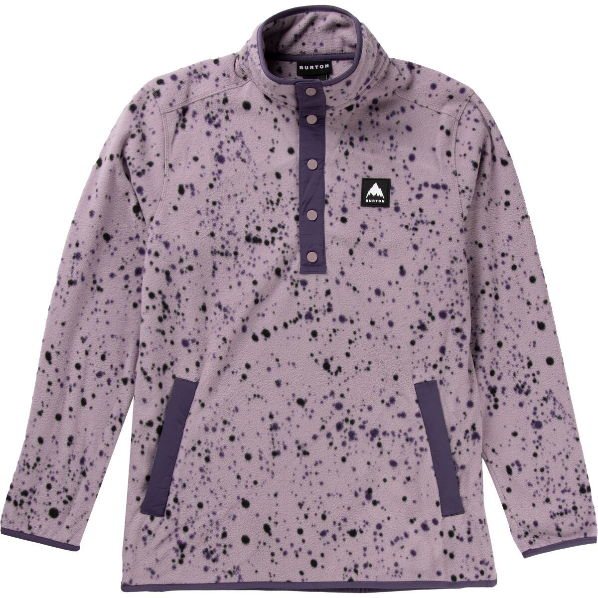 Burton Hearth Fleece Anorak Jacket - Men's Elderberry Spatter, M